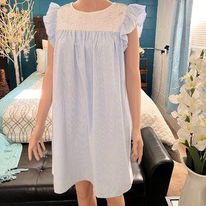 After Market Dresses in Large. Blue and white ,  sequins on the top. Pre Owner.